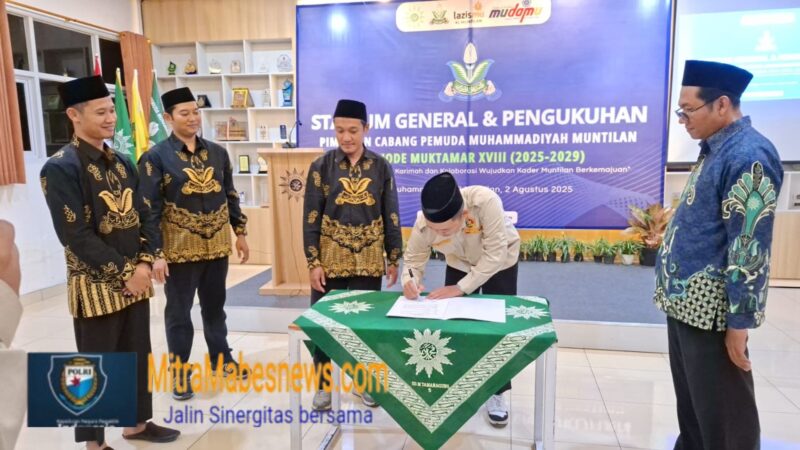 Pengurus baru PCPM Muntilan periode 2025–2029 resmi dikukuhkan. Mengusung semangat kolaborasi dan akhlaqul karimah (Dok. Agri/mitramabesnews.com/Magelang)