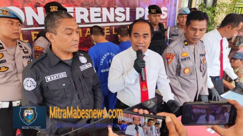 Polres magelang kota ungkap penipuan dan penggelapan playstation dan TV (Dok. Agri/mitramabesnews.com/Magelang)