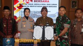 Kapolres Magelang Kota AKBP Anita Indah Setyaningrum bersama Dandim Magelang Letkol Inf Afrizal Rahman saat menghadiri Apel Tiga Pilar di Kota Magelang (Dok. Agri/Mitramabesnews.com/Magelang)